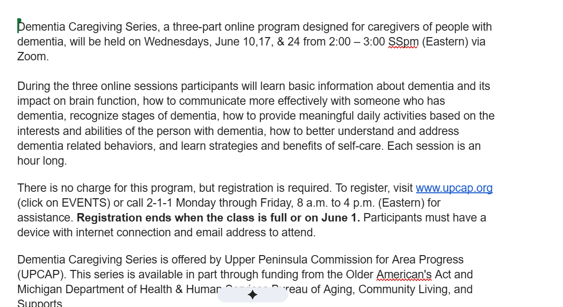 Dementia Caregiving Series